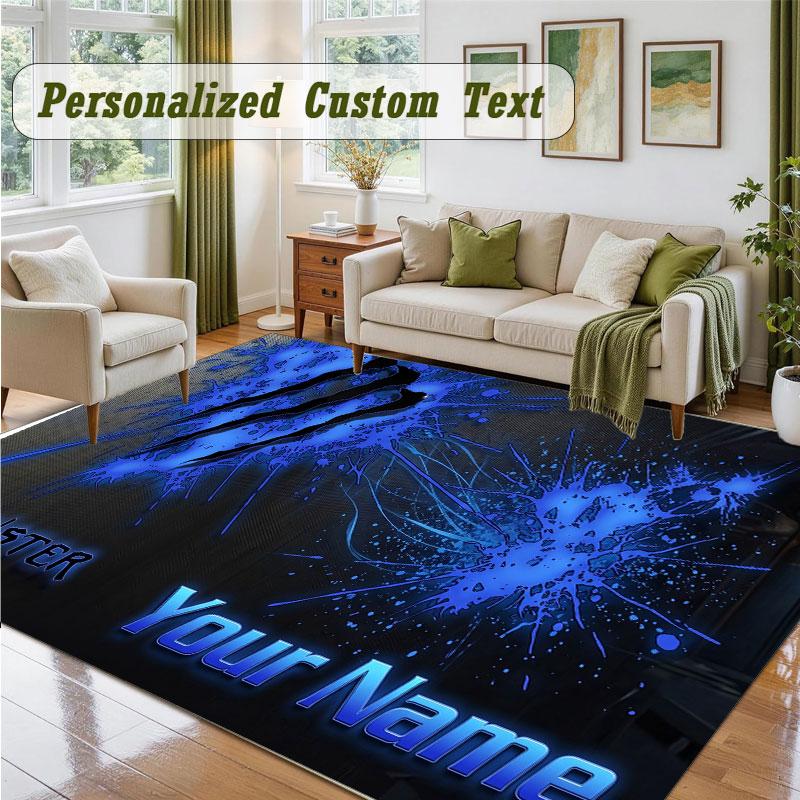 Crystal Velvet Square Rug Custom NameMonster Energy Pattern Non Slip Home Floor Decor Rug