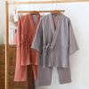 Unisex Japanese Kimono Cotton Gauze Yukata: Spring/Summer Lightweight Couple Home Wear Set