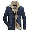 Denim Kurtkalar Qish Erkaklar Qalin Ustki Kiyim Palto Erkaklar Issiq Junli Denim Jinsi Shimlar Qora Kundalik Erkaklar Palto Paxta Kurtka Erkaklar Kiyimi
