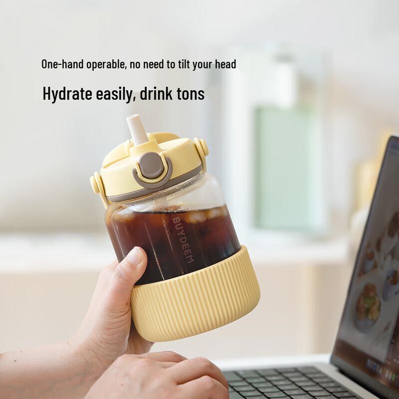 Buydeem 800ml Portable Straw Tumbler