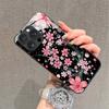 Чехол из закаленного стекла с розовым цветочным узором сакуры для iPhone 17 16 15 14 13 12 11 Pro Max 17Air 16E 7 8 Plus XR XS X