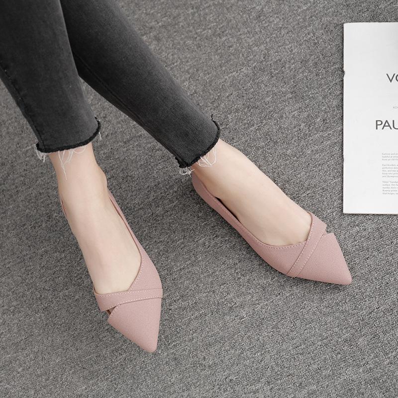 Fashion Casual Flat Shoes Woman Summer Breathable Comfortable Soft-soled Shoes Pointed Toe Shallow Flat Women Shoes