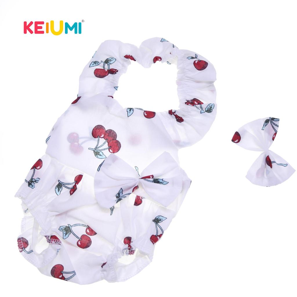 KEIUMI Lovely Doll Dress Suit For 17-18 Inch Reborn Baby Doll Clothing Strip Shirt Doll Suits Children Xmas Birthday Gifts
