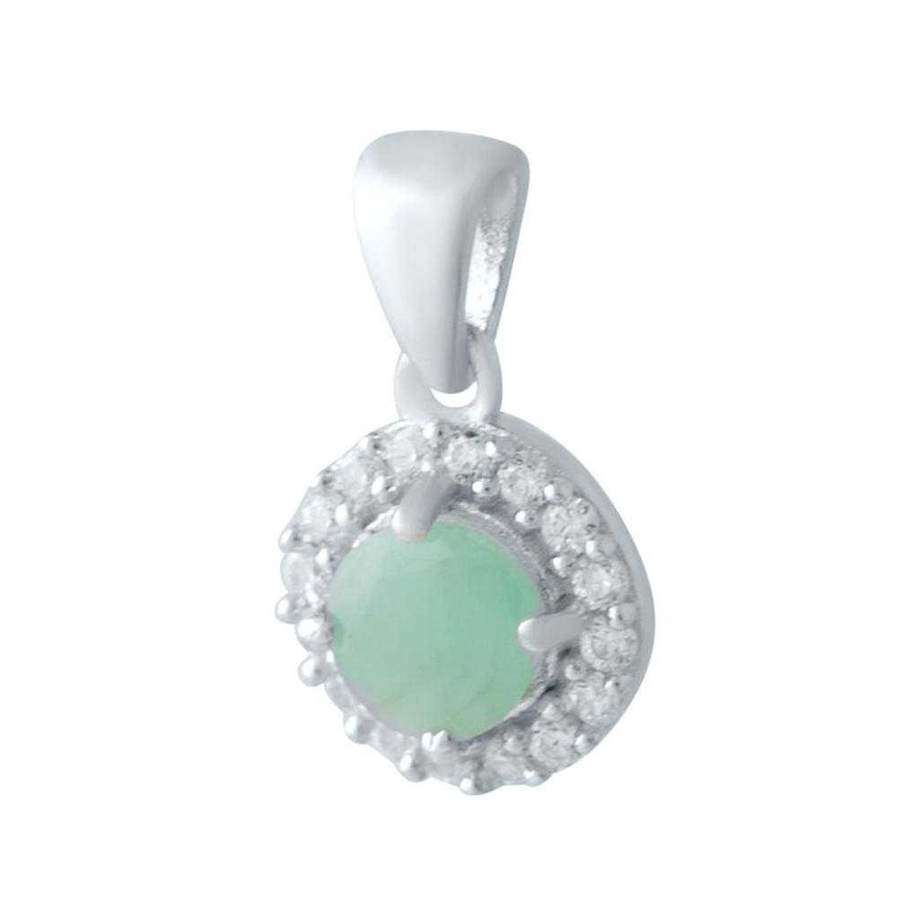 Silver Pendant with Emerald 0.644ct (2042327)