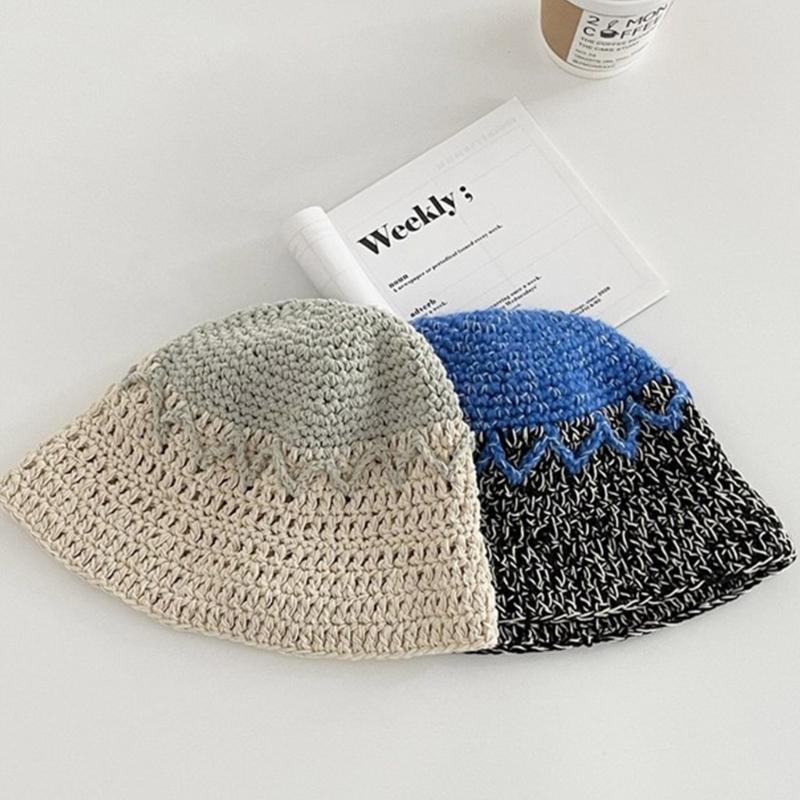 Элегантная шляпа-панама «Волны» ручной вязки, дышащая шляпа крючком, праздничный декор, шляпа для отпуска, стиль «вестерн клош»