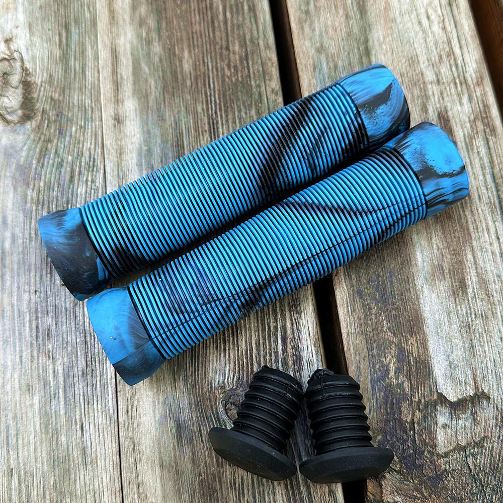 Универсальные полосатые нескользящие резиновые велосипедные ручки, мягкие рули для горных велосипедов