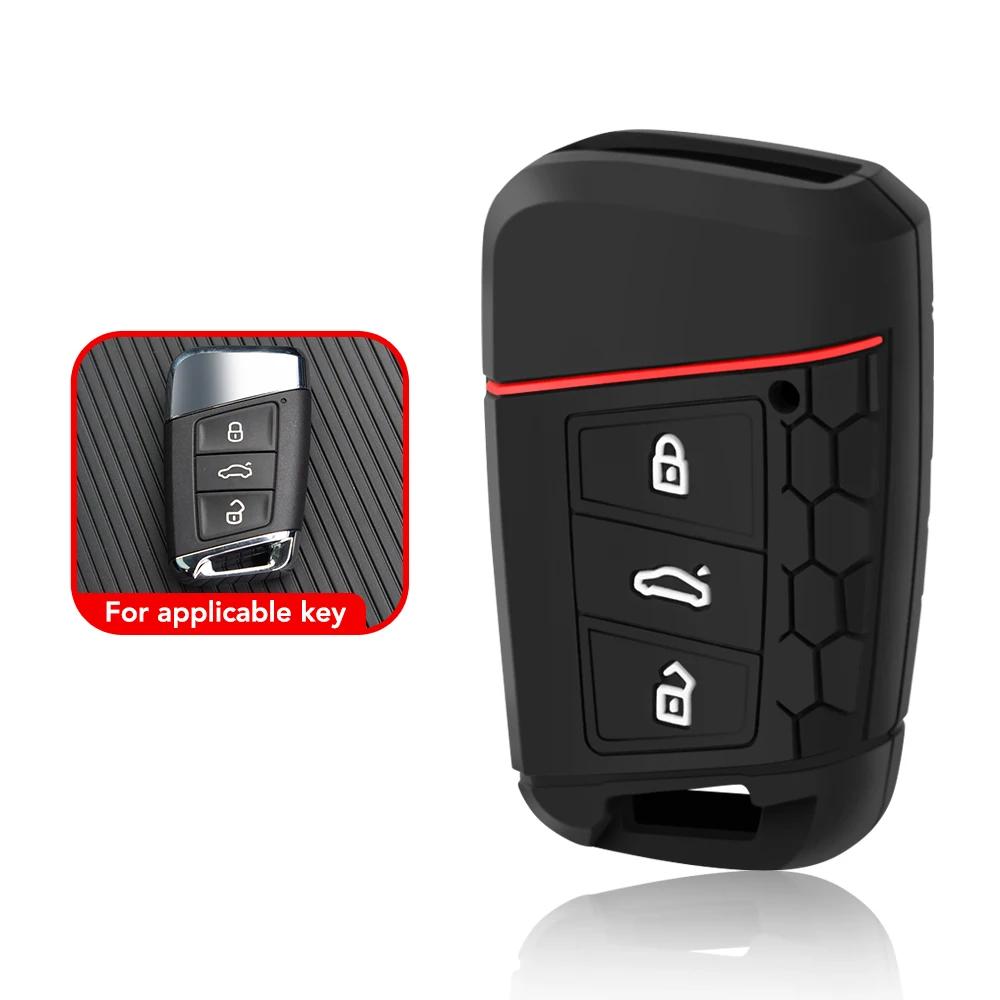 Чехол для ключей для VW Golf 7 GTI POLO T-Cross T-Roc Touran Tiguan Skoda Octavia Rapid kodiaq Fabia Seat Ibiza leon Ateca Arona