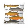 Наволочка Винтажный Дизайн Рыба Форель Наволочка Мультяшные Рыбки Наволочка Для Офиса Автомобиля Дома Декоративные Наволочки