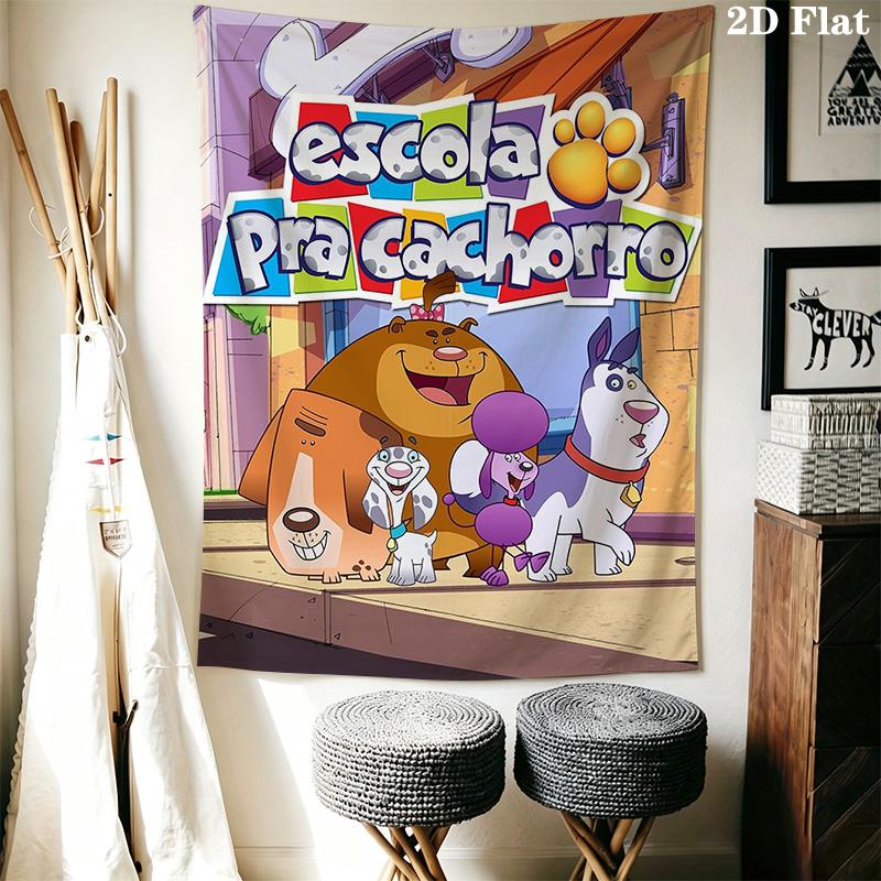 Escola pra cachorro Pattern Home Decor Tapestry, Wall Hanging, Decorative RV Wall Cloth.ZGT0914036