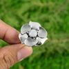 Multi Stone Flower Adjustable Ring 925 Silver Natural Rainbow Moonstone