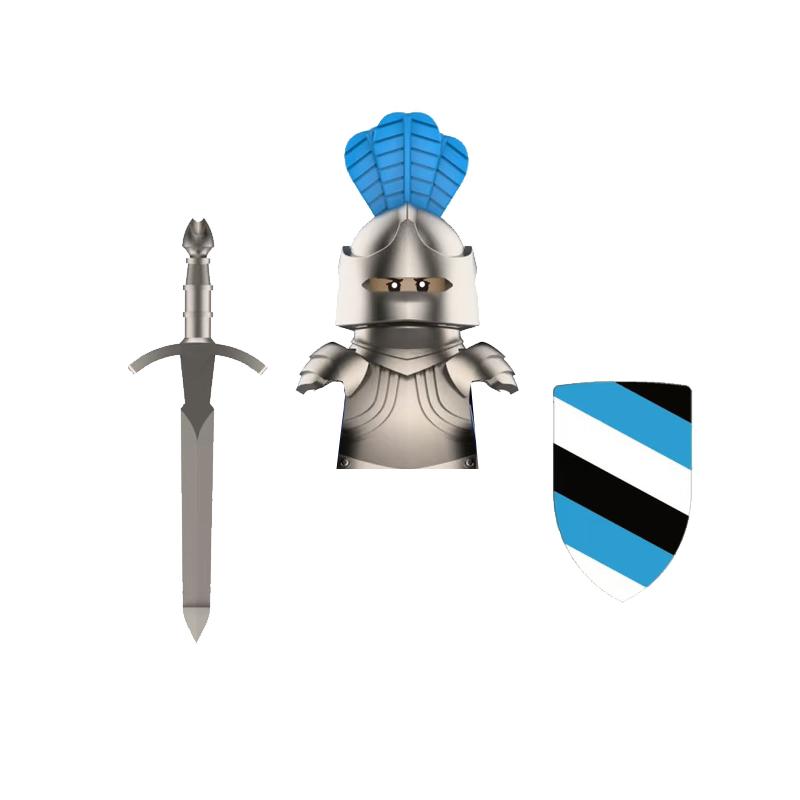 Средневековый Замок Солдат Фигурки Действия Строительные Блоки Дракон Аниме Рыцарь Аксессуар Боевой Конь Ополчение Шлем Щит Игрушка Подарок S015