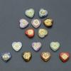 7 шт./упак. натуральный камень в форме сердца, украшение 7 чакр, аметист, тигровый глаз, энергия, гравированные символы, гадание, исцеление, рейки 20x20 мм
