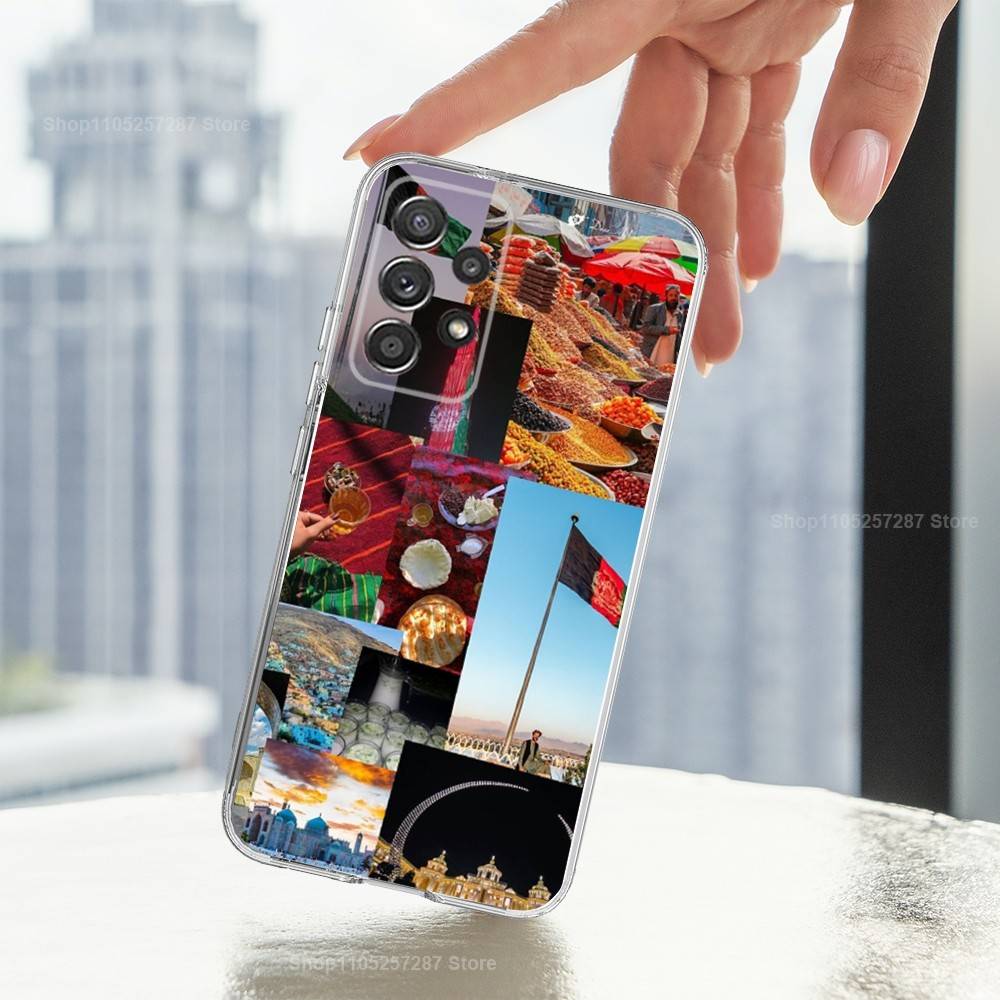 Флаг Афганистана Арт Телефон Для Samsung A30,71,51,S20,10,9,Ultra,FE,Lite, S21,23,22,Plus, Прозрачный, Силиконовый Чехол