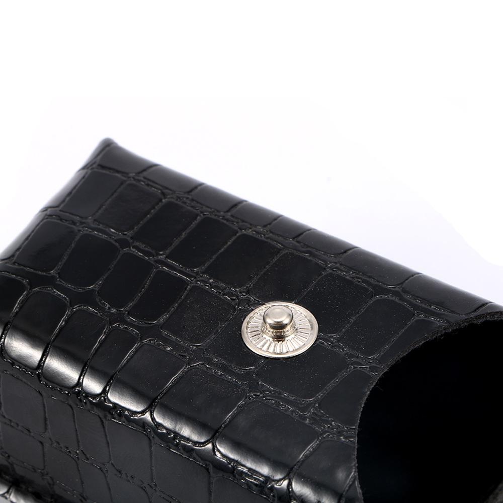 Snap Box Faux Leather Clipped on Belt Spectacle Case Eyeglasses Case Glasses Box Eyewear Case