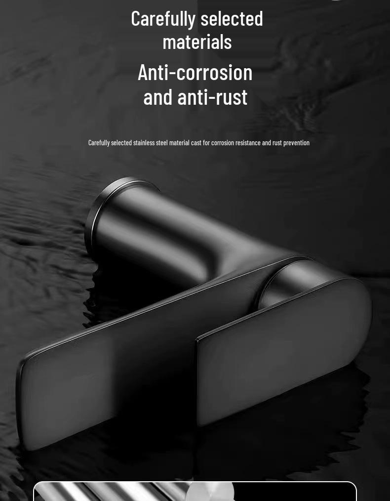 Смеситель для ванной комнаты из нержавеющей стали для горячей и холодной воды