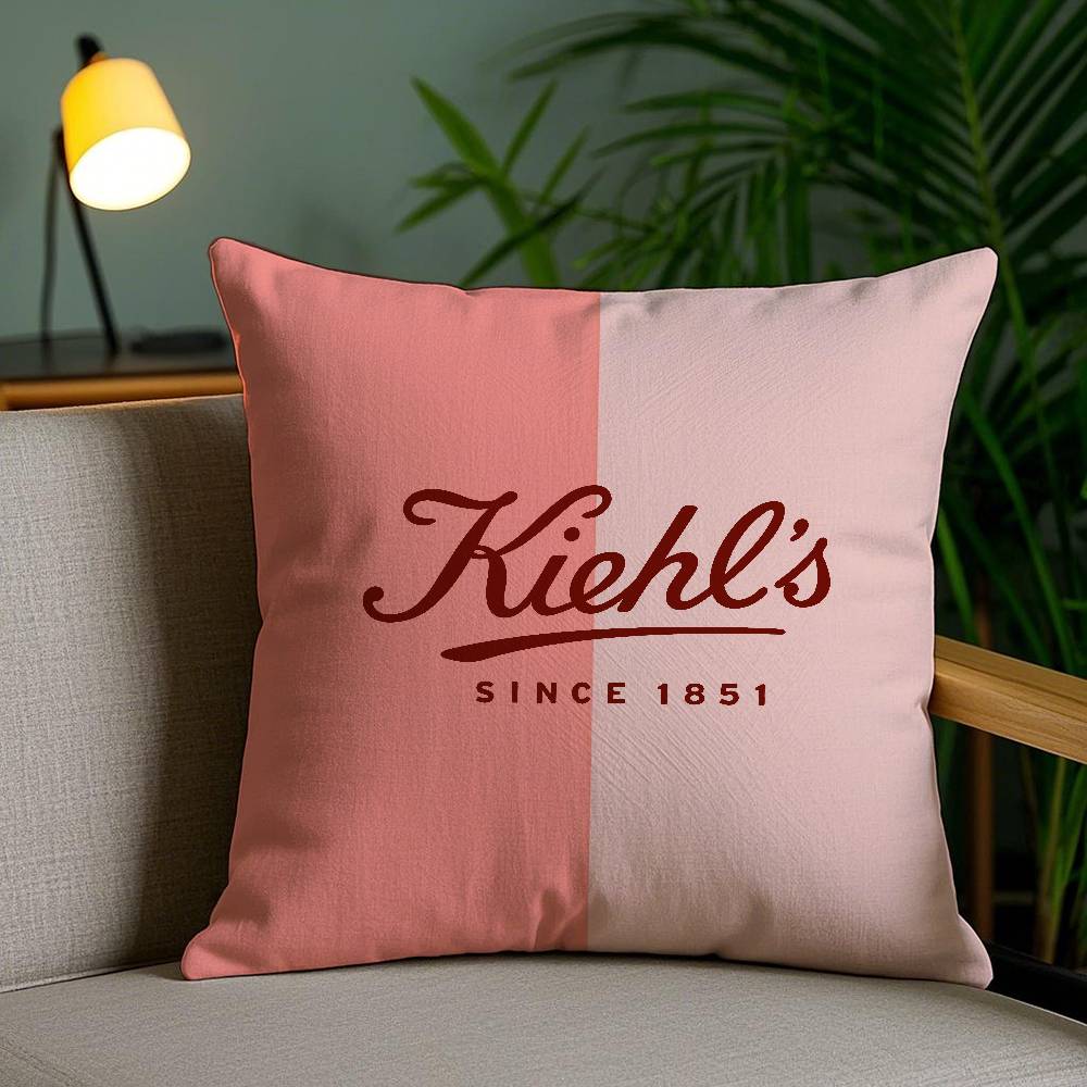 Светло-розовый и элегантный принт Kiehls-A Наволочка Наволочка против пылевых клещей Потайная молния Шелковистый короткий плюш Чехол для диванной подушки