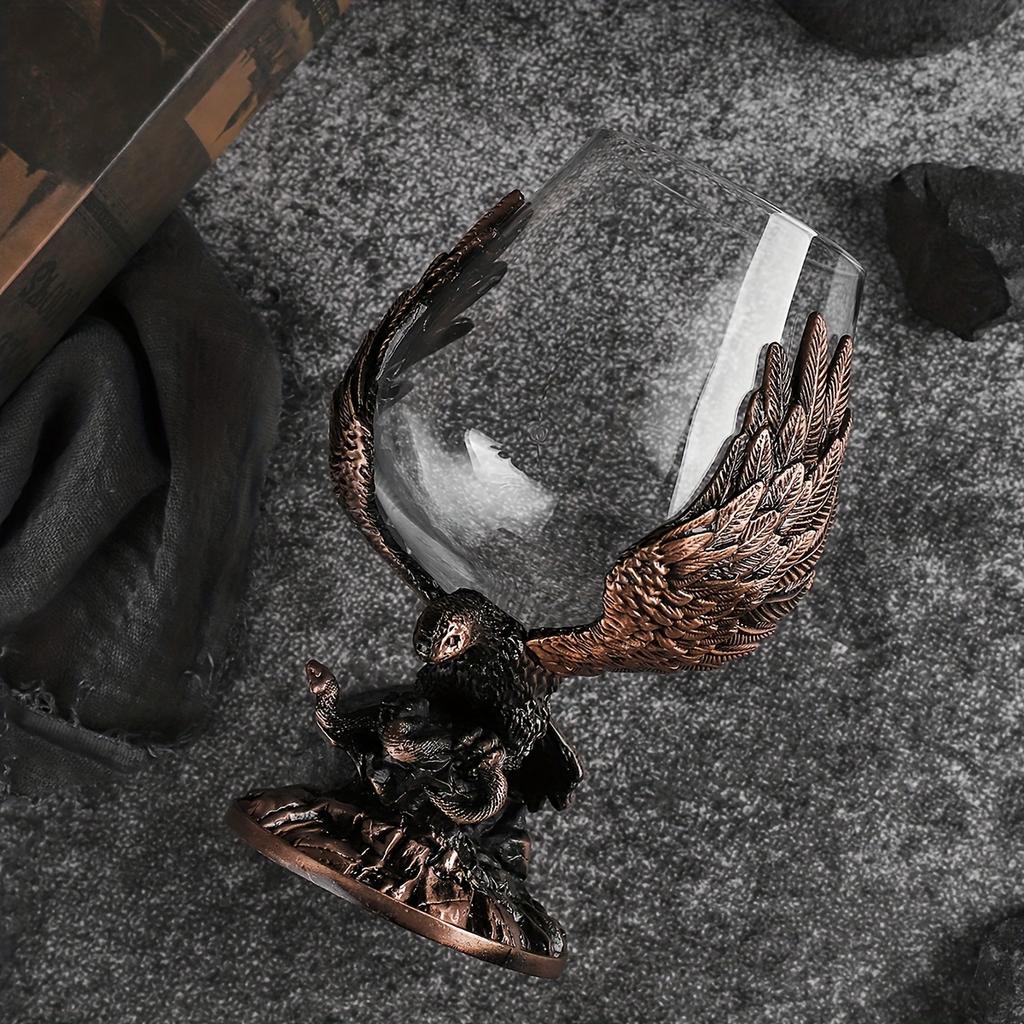 1шт Тисненый Орел Бокал Для Вина Кристалл Бокал Для Шампанского Большой Готический Кубок Для Шотландского Бурбона Виски Коктейль Коньяк Водка Джин Текила Ликер Для Бара P