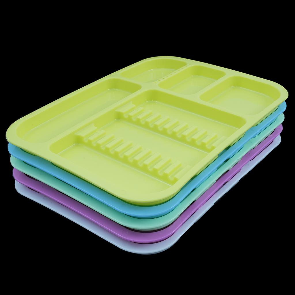 1Pcs Autoclavable Plastic Dental Instruments Trays Colorful Divided Split Trays for Dentistry Tools Storage