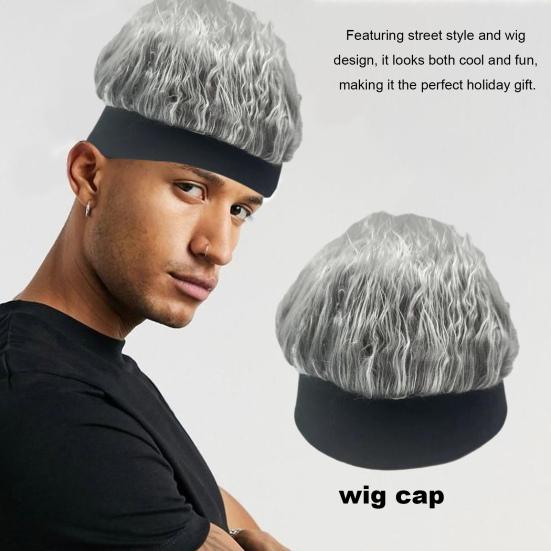 Cosplay Wig Hat Beanie Cap Super Soft High Elastic Breathable Indoor Outdoor Holiday Party Knitted Beanie Hat