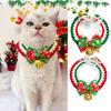Christmas Pet Collar Friendly To Skin Exquisite Pattern Elastic Adjustable Non-Irritating Dress Up
