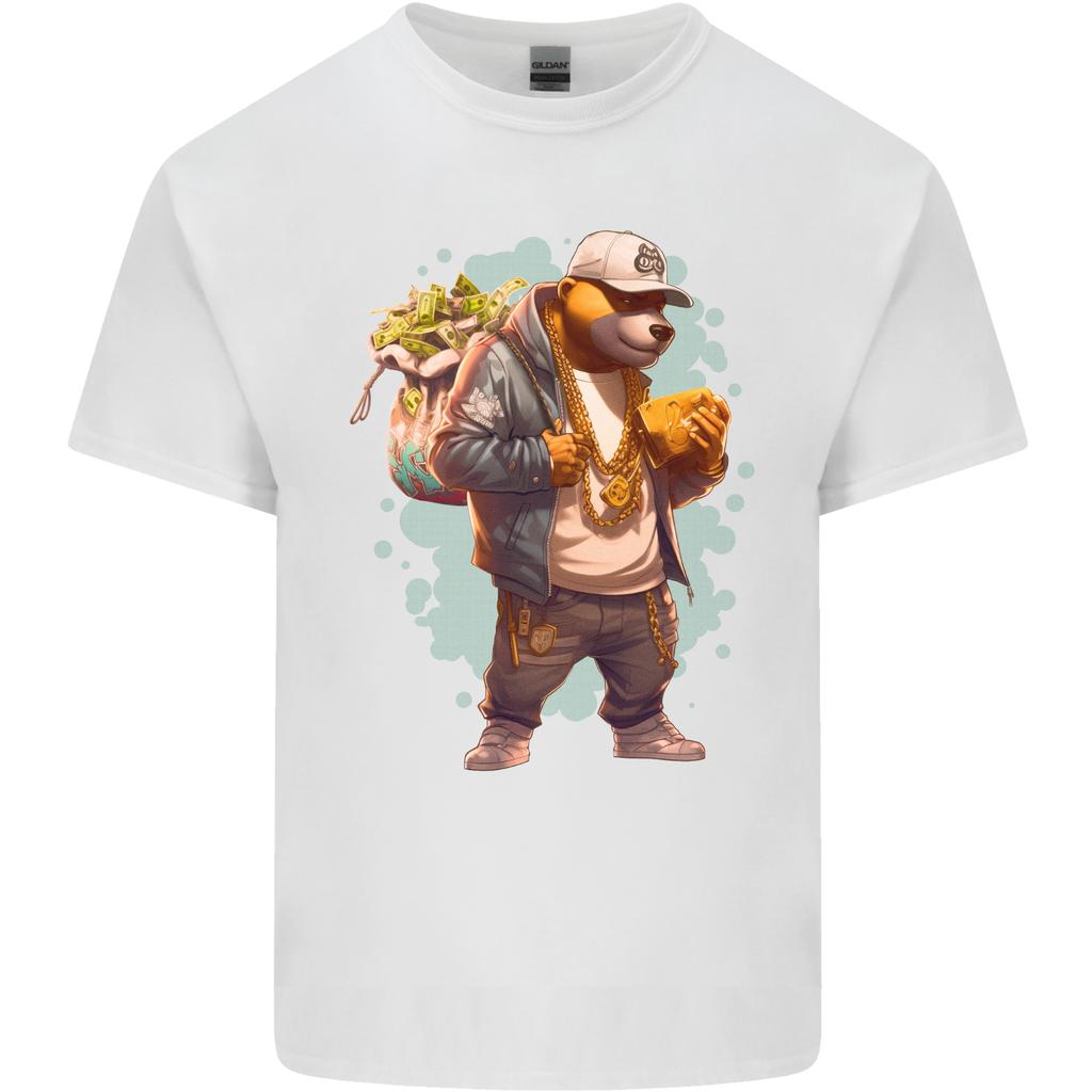Gangster Bear With Loads of Money Cash Hustle Unisexs Light Cotton TShirt