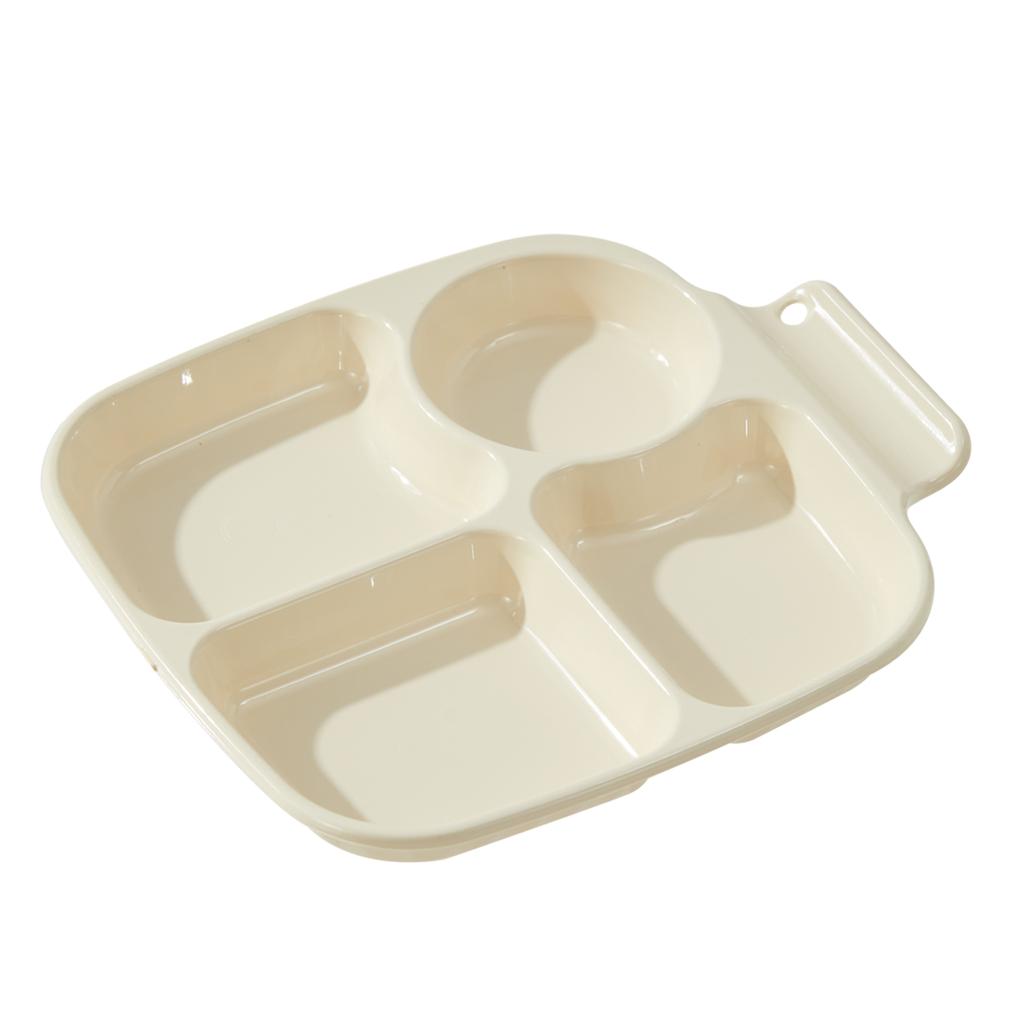 WORTHBUY New Cute Dinner Plate Dish With Compartments Reusable Fruit Salad Plates Weight Control Plastic Divided Food Plate