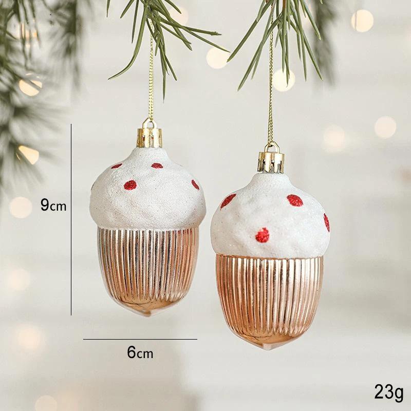2 шт. Красно-белое рождественское подвесное украшение Пластиковый Санта-Клаус Украшение для рождественской елки Принадлежности для фестивальной вечеринки Рождественские безделушки