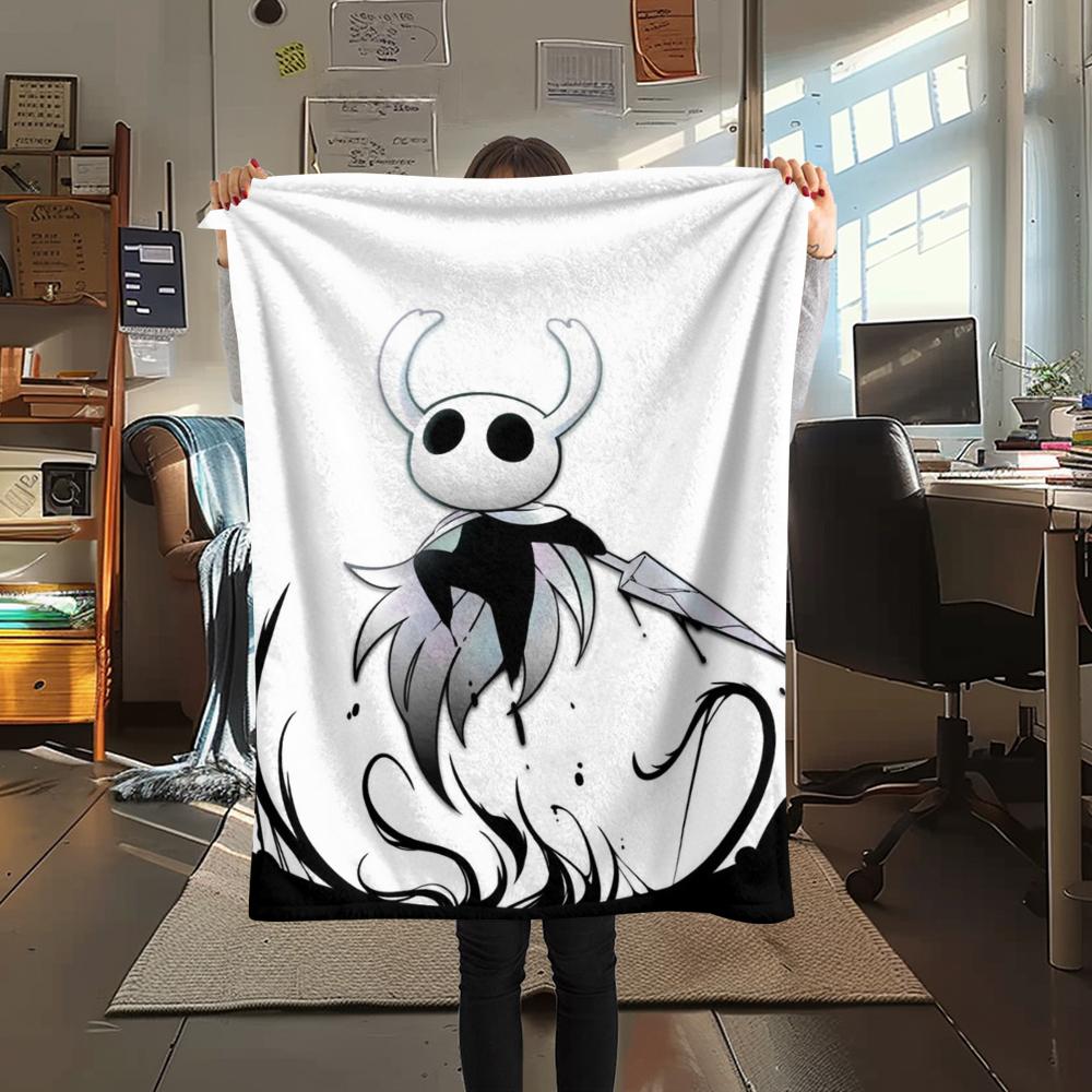 Фланелевое одеяло с принтом Hollow Knight, Высококачественное, Удобное для всех сезонов, Декор для дома, Тепло и уют, Идеально для рождественских подарков41