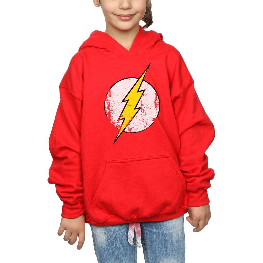 DC Comics Girls Flash Distressed Logo Hoodie
