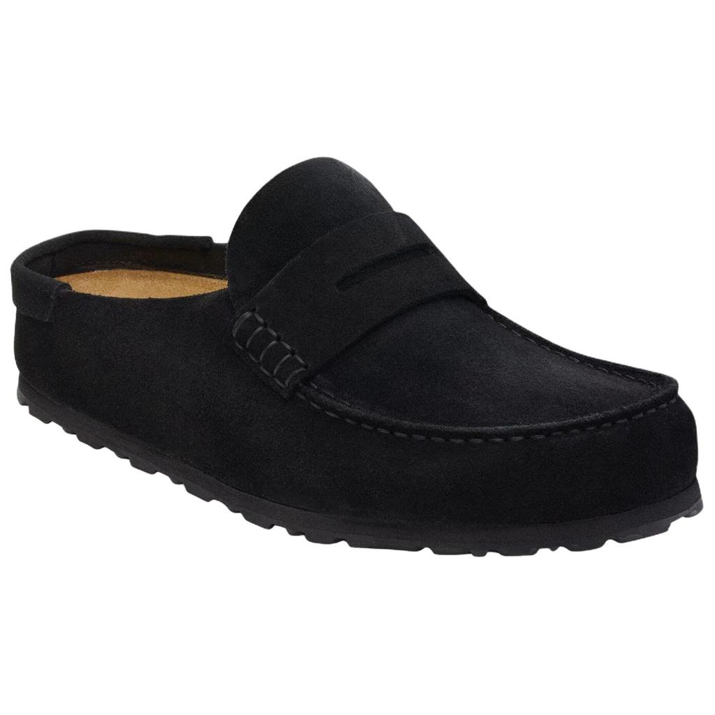 Birkenstock Неаполь Резиновая подошва Без специальных функций Закрытый носок Тапочки Унисекс Черный Узкие 1030813
