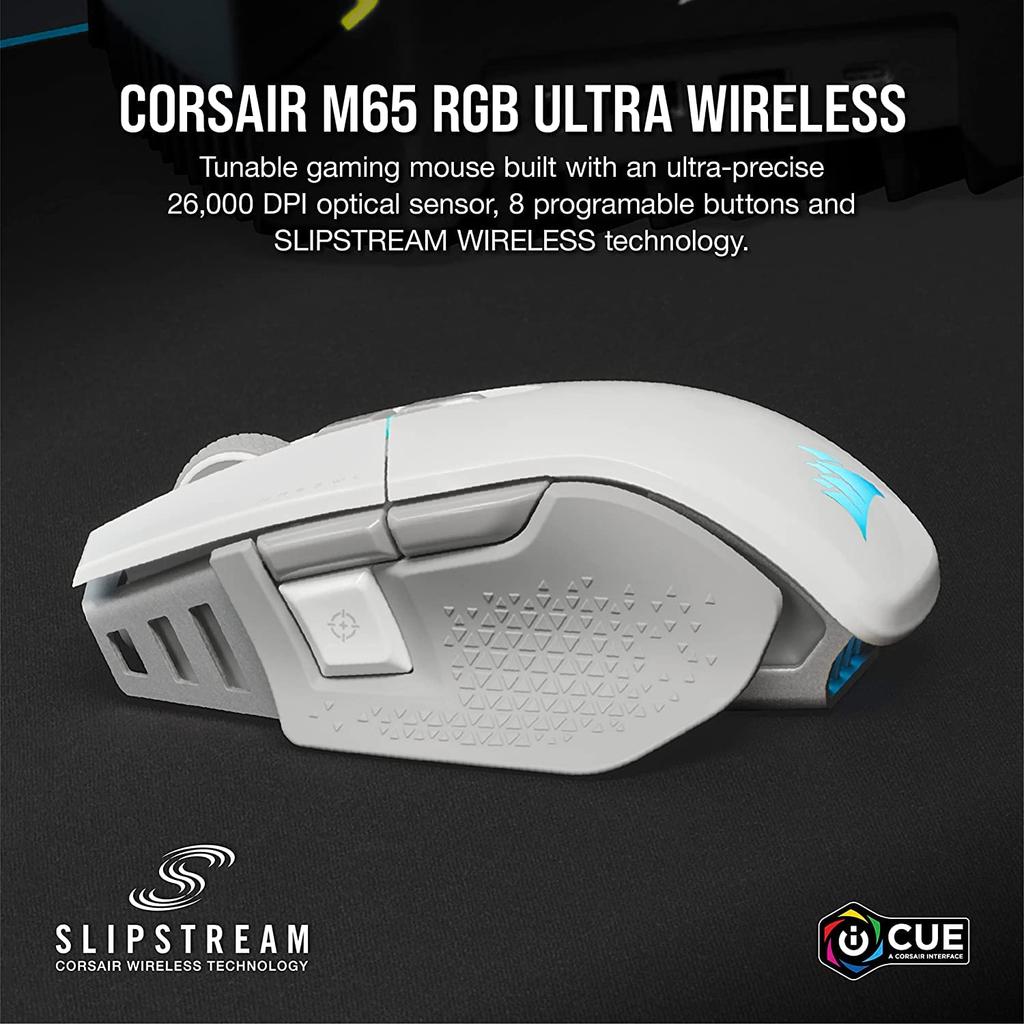 CORSAIR M65 RGB ULTRA WIRELESS настраиваемая беспроводная игровая мышь FPS белая CH-9319511-AP2