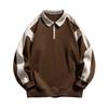 Men's Spring and Autumn Standing Collar Long Sleeve Large Size Casual Pullover Shirt