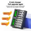 PALO 4-16PCS 1300mWh 1.5V AAA Li-ion Rechargeable Battery 1.5V Lithium AAA Batteries With 8 Slots LCD USB 1.5V AA AAA Fast Charger