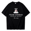 TEAM CONRAD COUSINS BEACH Print Cotton T Shirt Fashion Casual Loose Short Sleeve Streetwear Tops Unisex Oversized High Quality