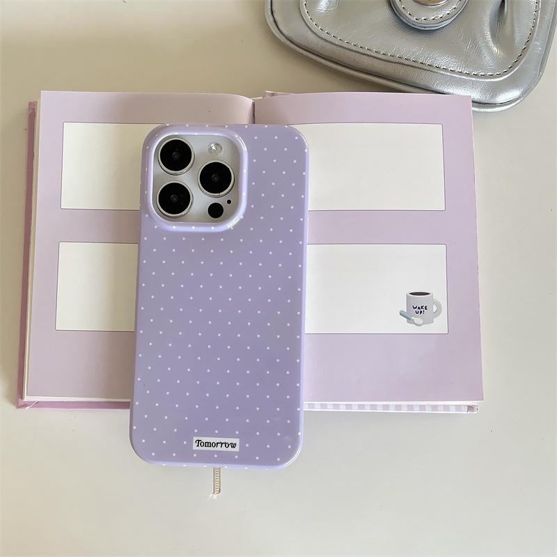 Ультратонкий чехол в горошек для iPhone 15/14/13/12/11 Pro Max - ударопрочный и стильный чехол