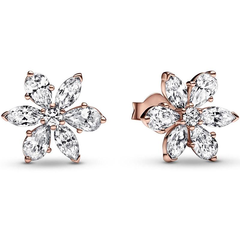 Подлинная снежинка из стерлингового серебра 925 пробы прямоугольная маска-ореол гербарий кластер асимметричная звезда для женщин модные ювелирные изделия