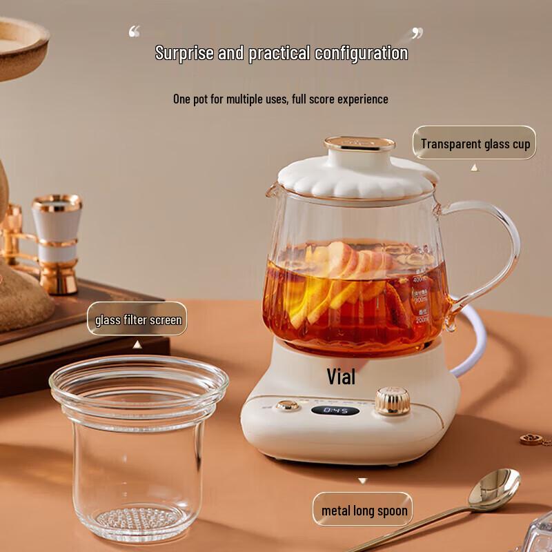 Bear Mini Glass Health Kettle 0.4L CN plug (adapter included)