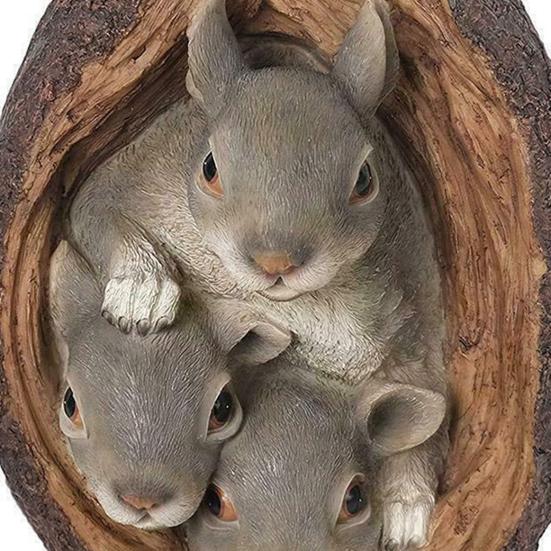 Милая коллекционная фигурка белки, смола, тонкая работа, садовый декор для дома