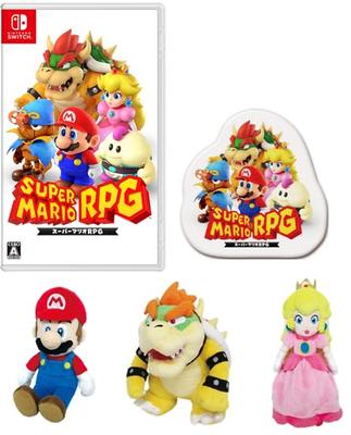Super Mario RPG для Switch и набор плюшевых игрушек Боузер Оригинал - + Марио, Пич, (Включает булавки)