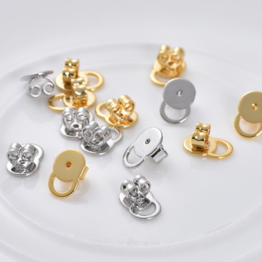 10 шт. Поддержки для подъема серег Гипоаллергенные Подъемники мочек ушей Регулируемые Удобные Задники для серег для Женских Украшений