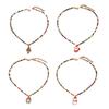 Rice Beads Christmas Tree Necklace Handmade Christmas Necklace for Women Colorful Beads and Festive Ornament Charm