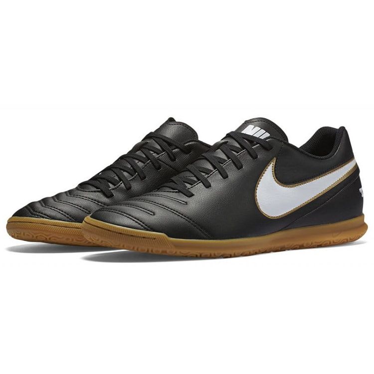 Nike Tiempo Rio 3 IC Черно-белые мужские кроссовки 819234-010