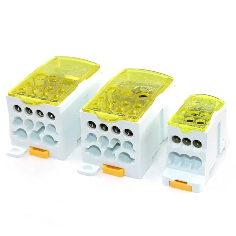 Electric Split Din Rail Terminal Block Junction Box Power Wire Electrical Connector UKK80A 125A 160A 250A 400A 500A