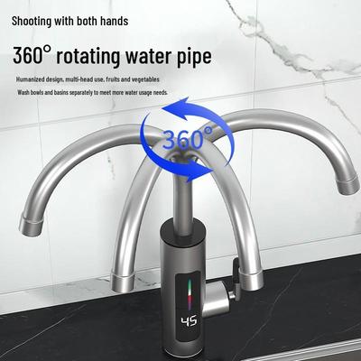 Умный кран мгновенного нагрева воды: Большой экран, Нержавеющая сталь, Переменная частота, Постоянная температура для кухни