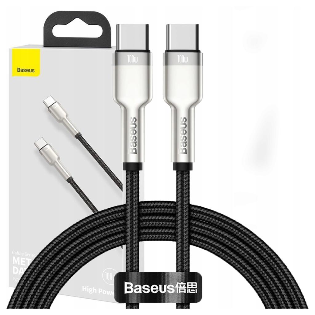 Kabel Usb-C Do Usb-C Baseus Cafule, 100W, 1M (Czarny)