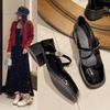 Soft Mary Jane Shoes Fashionable and Comfortable Spring and Summer Middle Heel Soft Bottom Commuting Small Size Women's Shoes