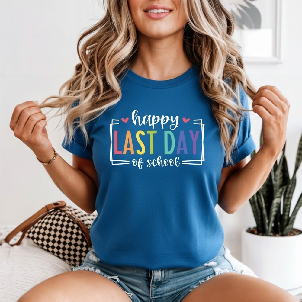 Happy Last Day Of School Retro Unisexs T Shirt Teacher Student End Of Year Tee