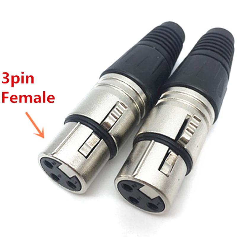 1Pcs Canon Plug Socket Male/Female Microphone Audio Xlr Connector 3P/4P/5P Contacts