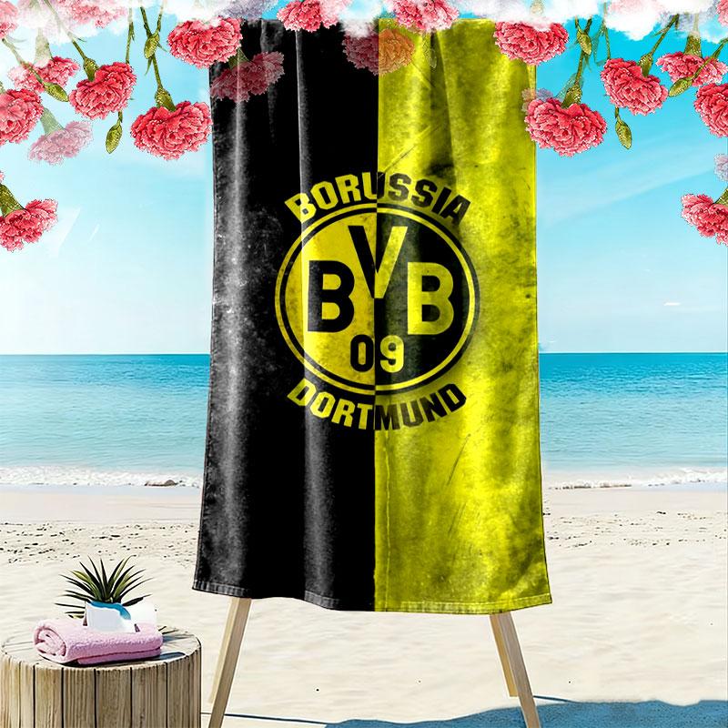 Borussia Print Beach Towel, Large Soft Quick Dry Towel for Beach Camping Swimming