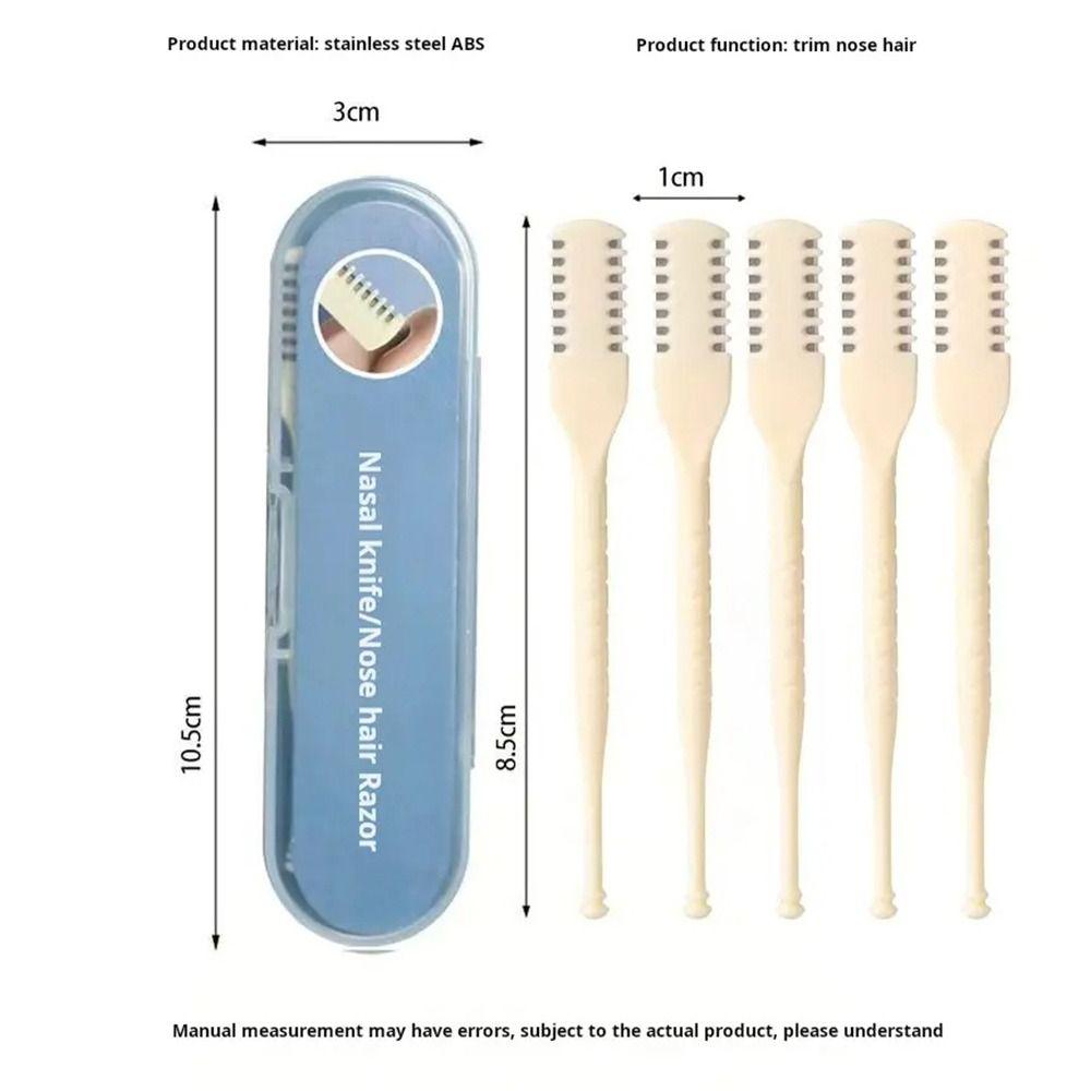 1/2/3/4/5 шт. с зубчиками Триммер для волос в носу Смываемый удалитель волос из носа Бритва для волос в носу Унисекс